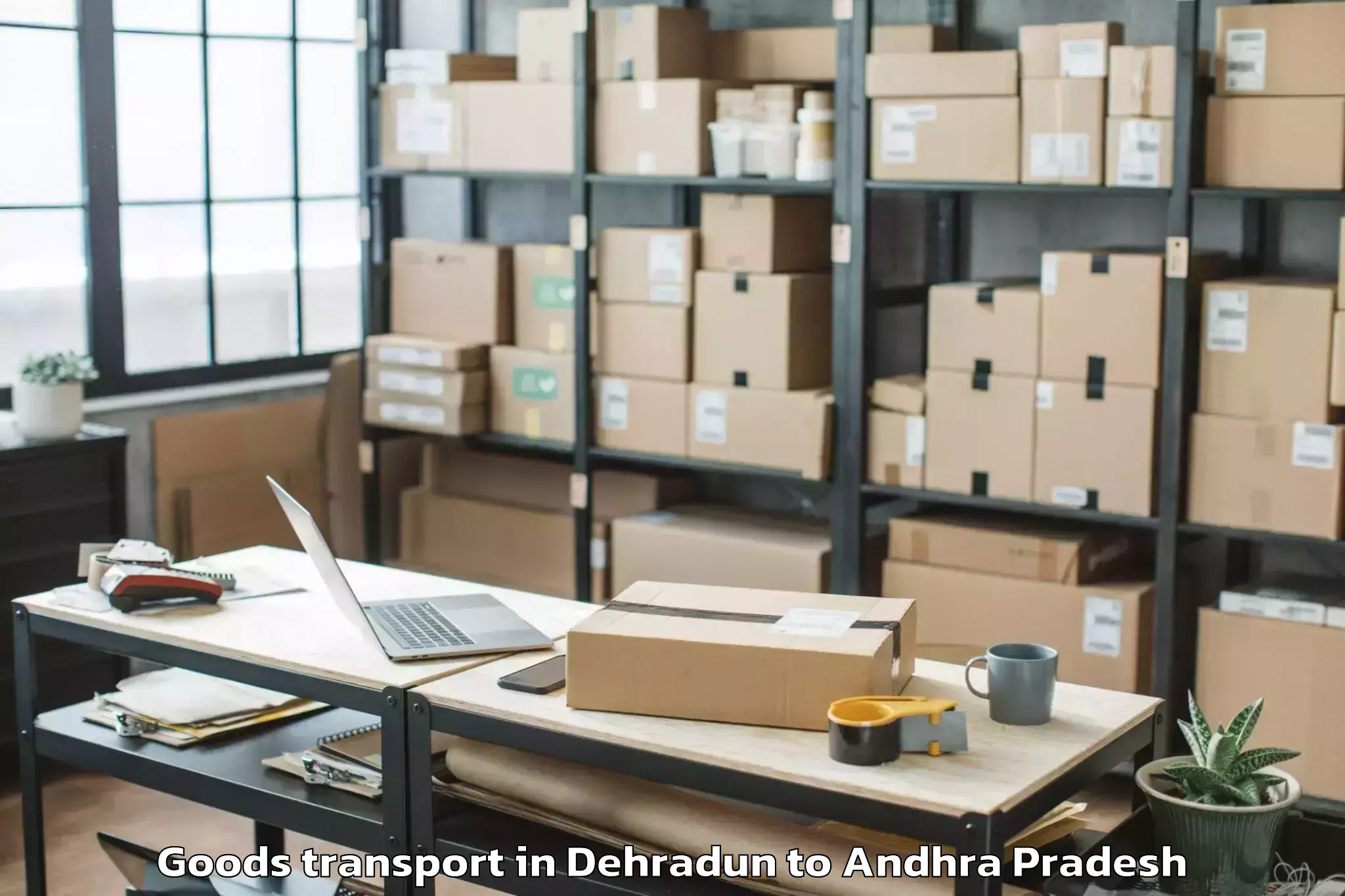 Quality Dehradun to Hanumathunipadu Goods Transport